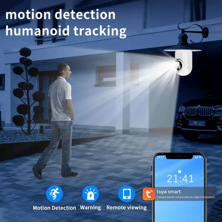 1080P Bulb Type WiFi Surveillance Camera Support Night Vision & Two - way Intercom & Motion Detection - Trustpick