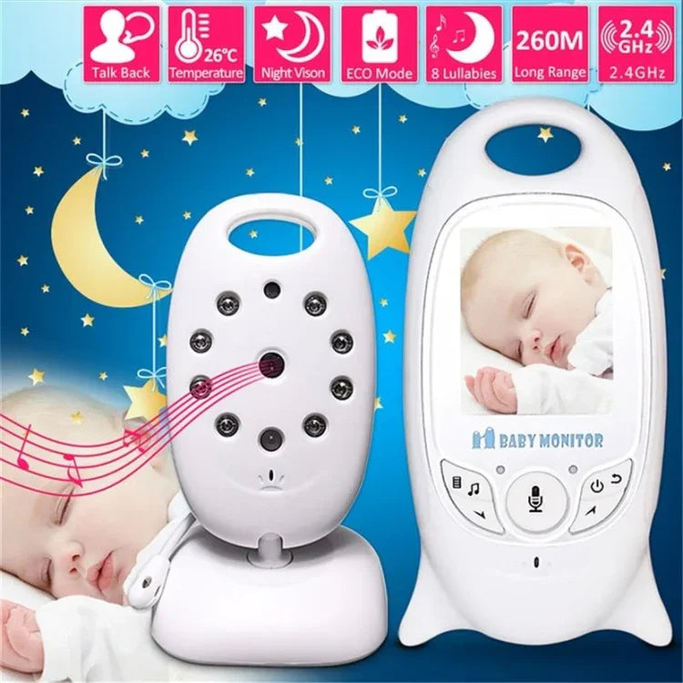 VB601 2.0인치 LCD 화면 간편 휴대용 베이비 모니터, 양방향 통화 지원, 야간 투시, VB601