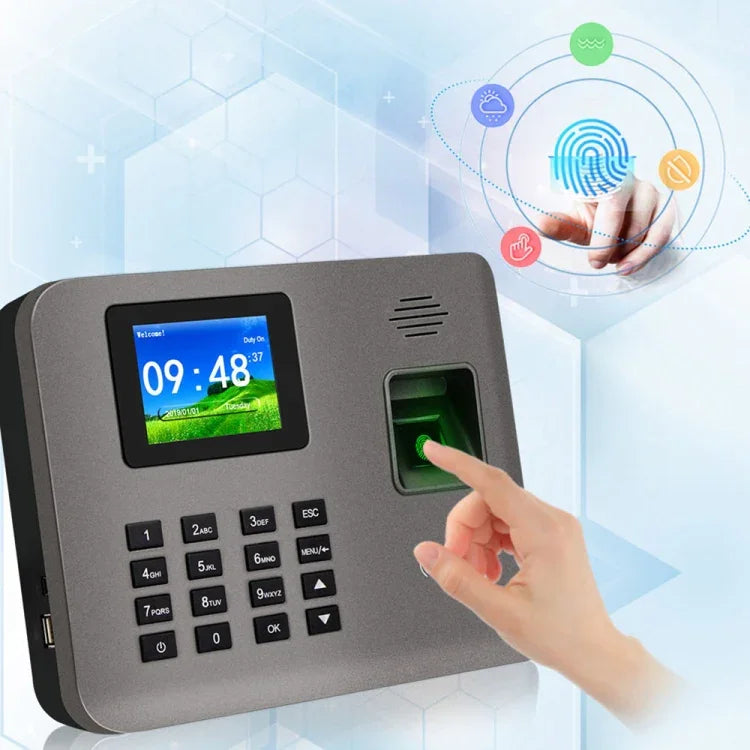 Realand AL325D 지문 출퇴근 기록기 2.4인치 컬러 스크린 & ID 카드 기능 & WiFi & 배터리, AL325D