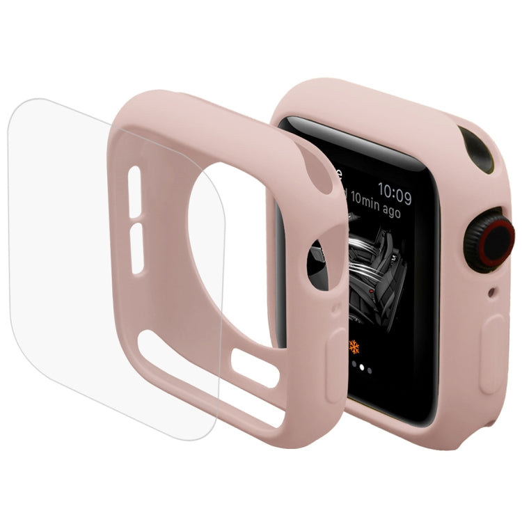 ENKAY Hat-Prince 2-in-1 TPU 반클래드 보호 케이스 + 3D 풀 스크린 PET 곡면 열성형 HD 화면 보호필름, Apple Watch 시리즈 6 / 5 / 4 / SE3 / 2 / 1 40mm용, 40mm