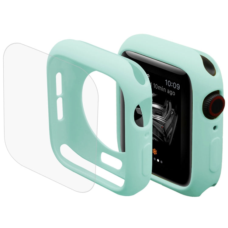 ENKAY Hat-Prince 2-in-1 TPU 반클래드 보호 케이스 + 3D 풀 스크린 PET 곡면 열성형 HD 화면 보호필름, Apple Watch 시리즈 6 / 5 / 4 / SE3 / 2 / 1 40mm용, 40mm