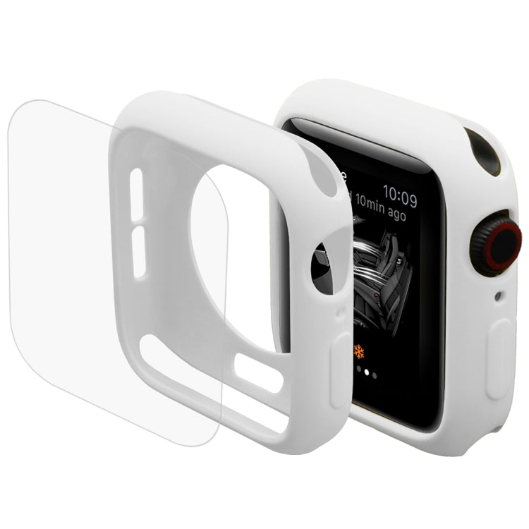 ENKAY Hat-Prince 2-in-1 TPU 반클래드 보호 케이스 + 3D 풀 스크린 PET 곡면 열성형 HD 화면 보호필름, Apple Watch 시리즈 6 / 5 / 4 / SE3 / 2 / 1 40mm용, 40mm