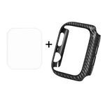 ENKAY Hat-Prince 2-in-1 카본 파이버 텍스처 TPU 반하드 보호 케이스 + 3D 풀 스크린 PET 곡면 열 굽힘 HD 화면 보호기, 애플 워치 시리즈 6 / 5 / 4 / 워치 SE 40mm용