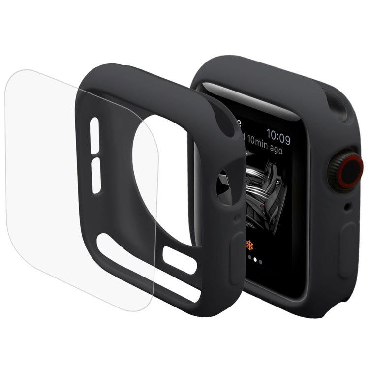 ENKAY Hat-Prince 2-in-1 TPU 반클래드 보호 케이스 + 3D 풀 스크린 PET 곡면 열성형 HD 스크린 보호필름, Apple Watch Series 6 / 5 / 4 / Watch SE 44mm용, Apple Watch Series 6 / 5 / 4 / Watch SE 44mm용