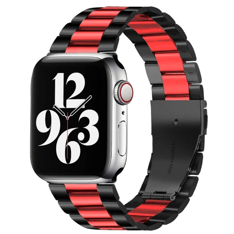Apple Watch Series 10 42mm / 9&8&7 41mm / SE 3&SE 2&6&SE&5&4 40mm / 3&2&1 38mm용 접이식 버클 3 비즈 스테인리스 스틸 시계 밴드