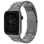 Apple Watch Series 10 42mm / 9&8&7 41mm / SE 3&SE 2&6&SE&5&4 40mm / 3&2&1 38mm용 접이식 버클 3 비즈 스테인리스 스틸 시계 밴드