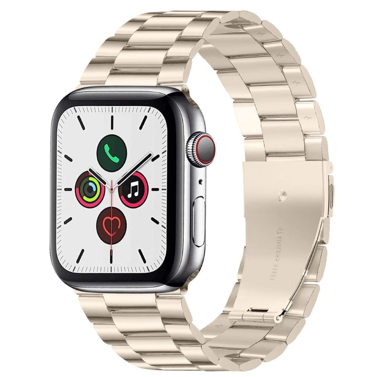 Apple Watch Series 10 42mm / 9&8&7 41mm / SE 3&SE 2&6&SE&5&4 40mm / 3&2&1 38mm용 접이식 버클 3 비즈 스테인리스 스틸 시계 밴드