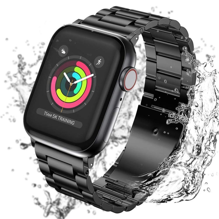 Apple Watch Series 10 42mm / 9&8&7 41mm / SE 3&SE 2&6&SE&5&4 40mm / 3&2&1 38mm용 접이식 버클 3 비즈 스테인리스 스틸 시계 밴드