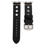 Apple Watch Series 7 45mm / 6 & SE & 5 & 4 44mm / 42mm 3 & 2 & 1 레트로 홀 천연 가죽 손목 시계 밴드, 42mm용