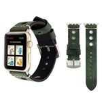 Apple Watch Series 7 45mm / 6 & SE & 5 & 4 44mm / 42mm 3 & 2 & 1 레트로 홀 천연 가죽 손목 시계 밴드, 42mm용