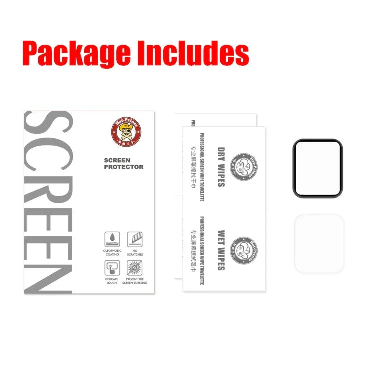 2개 세트 ENKAY Hat-Prince 3D 풀 스크린 PET + 3D 풀 스크린 전기 도금 PET 곡면 열성형 HD 화면 보호필름, 애플 워치 시리즈 6 / 5 / 4 / 워치 SE 44mm용