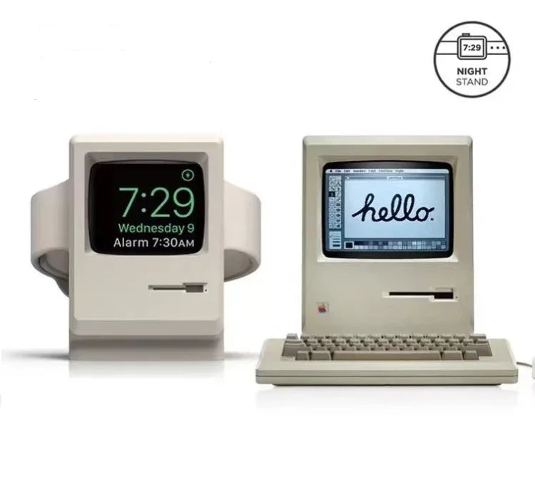 레트로 스타일 실리카 겔 Apple Watch 충전 도크 스탠드 홀더 스테이션