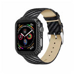 Apple Watch 시리즈 4 40mm용 정품 가죽 카본 파이버 스트랩 + 프레임, Apple Watch 시리즈 4 40mm용