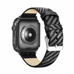 Apple Watch 시리즈 4 40mm용 정품 가죽 카본 파이버 스트랩 + 프레임, Apple Watch 시리즈 4 40mm용