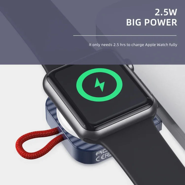 ROCK W26 휴대용 자석 무선 충전기, Apple Watch용, W26 USB 인터페이스
