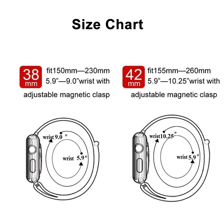 Apple Watch Ultra 49mm & Watch Ultra 2 49mm / 시리즈 10 46mm / 9&8&7 45mm / SE 3&SE 2&6&SE&5&4 44mm / 3&2&1 42mm용 색상 변환 마그네틱 나일론 시계 밴드, 44mm