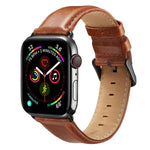 블랙 버클 가죽 시계 밴드 Apple Watch Series 10 42mm / 9&8&7 41mm / SE 3&SE 2&6&SE&5&4 40mm / 3&2&1 38mm용, Apple Watch Series 8&7 41mm / SE 2&6&SE&5&4 40mm / 3&2&1 38mm용