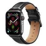 블랙 버클 가죽 시계 밴드 Apple Watch Ultra 49mm&Watch Ultra 2 49mm / Series 10 46mm / 9&8&7 45mm / SE 3&SE 2&6&SE&5&4 44mm / 3&2&1 42mm용, Apple Watch Ultra 49mm / Series 8&7 45mm / SE 2&6&SE&5&4 44mm / 3&2&1 42mm용