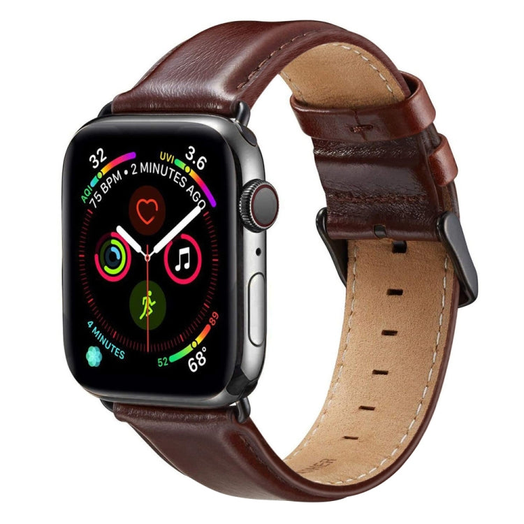 블랙 버클 가죽 시계 밴드 Apple Watch Ultra 49mm&Watch Ultra 2 49mm / Series 10 46mm / 9&8&7 45mm / SE 3&SE 2&6&SE&5&4 44mm / 3&2&1 42mm용, Apple Watch Ultra 49mm / Series 8&7 45mm / SE 2&6&SE&5&4 44mm / 3&2&1 42mm용