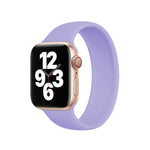 Apple Watch 시리즈 10 42mm / 9&8&7 41mm / SE 3&SE 2&6&SE&5&4 40mm / 3&2&1 38mm 단색 탄력 실리콘 시계줄, 사이즈:L 156mm