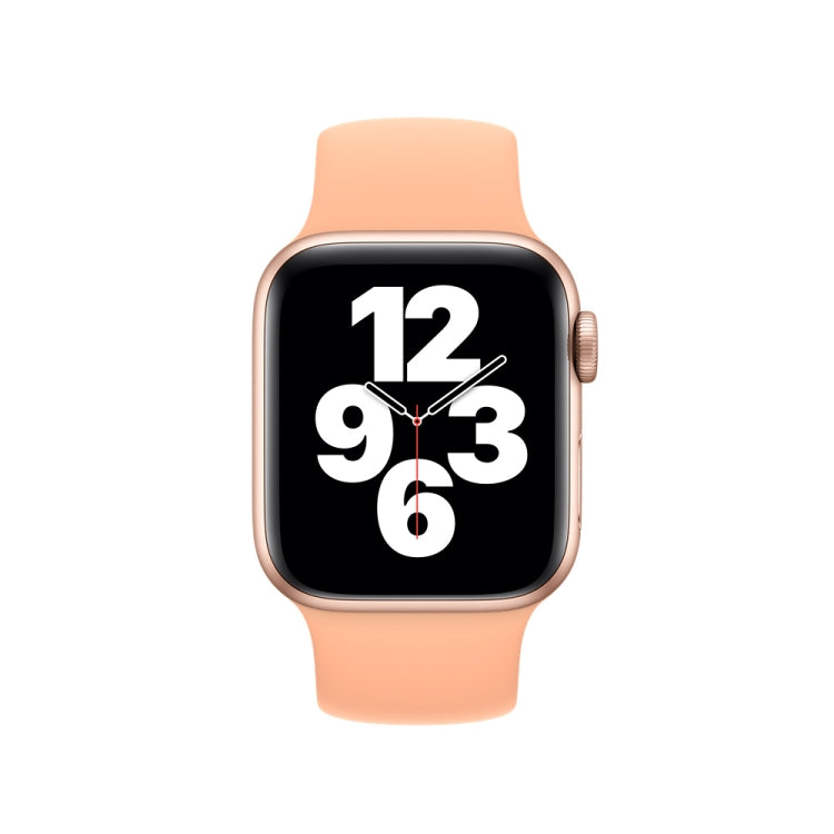 Apple Watch 시리즈 10 42mm / 9&8&7 41mm / SE 3&SE 2&6&SE&5&4 40mm / 3&2&1 38mm 단색 탄력 실리콘 시계줄, 사이즈:L 156mm