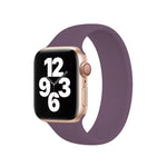 Apple Watch Ultra 49mm&Watch Ultra 2 49mm / 시리즈 10 46mm / 9&8&7 45mm / SE 3&SE 2&6&SE&5&4 44mm / 3&2&1 42mm 단색 탄력 실리콘 시계줄, 사이즈:S 130mm