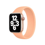 Apple Watch Ultra 49mm&Watch Ultra 2 49mm / 시리즈 10 46mm / 9&8&7 45mm / SE 3&SE 2&6&SE&5&4 44mm / 3&2&1 42mm 단색 탄력 실리콘 시계줄, 사이즈:S 130mm
