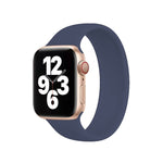 Apple Watch Ultra 49mm&Watch Ultra 2 49mm / 시리즈 10 46mm / 9&8&7 45mm / SE 3&SE 2&6&SE&5&4 44mm / 3&2&1 42mm 단색 탄력 실리콘 시계줄, 사이즈:S 130mm