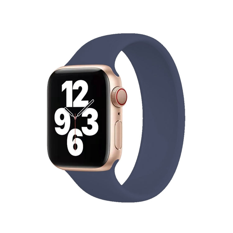 Apple Watch Ultra 49mm&Watch Ultra 2 49mm / 시리즈 10 46mm / 9&8&7 45mm / SE 3&SE 2&6&SE&5&4 44mm / 3&2&1 42mm 단색 탄력 실리콘 시계줄, 사이즈:S 130mm
