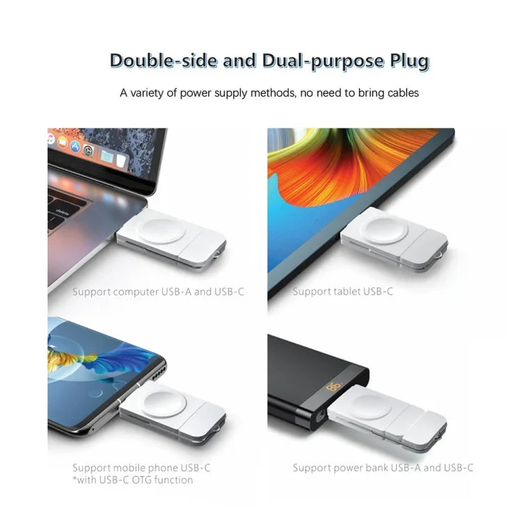U8 USB / Type-C 마그네틱 무선 충전기 고속 충전기 Apple Watch 시리즈용, U8