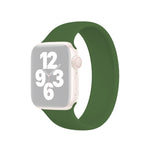 Apple Watch Ultra 49mm & Watch Ultra 2 49mm / Series 10 46mm / 9&8&7 45mm / SE 3&SE 2&6&SE&5&4 44mm / 3&2&1 42mm용 단색 탄성 실리콘 시계줄, 사이즈:L 156mm