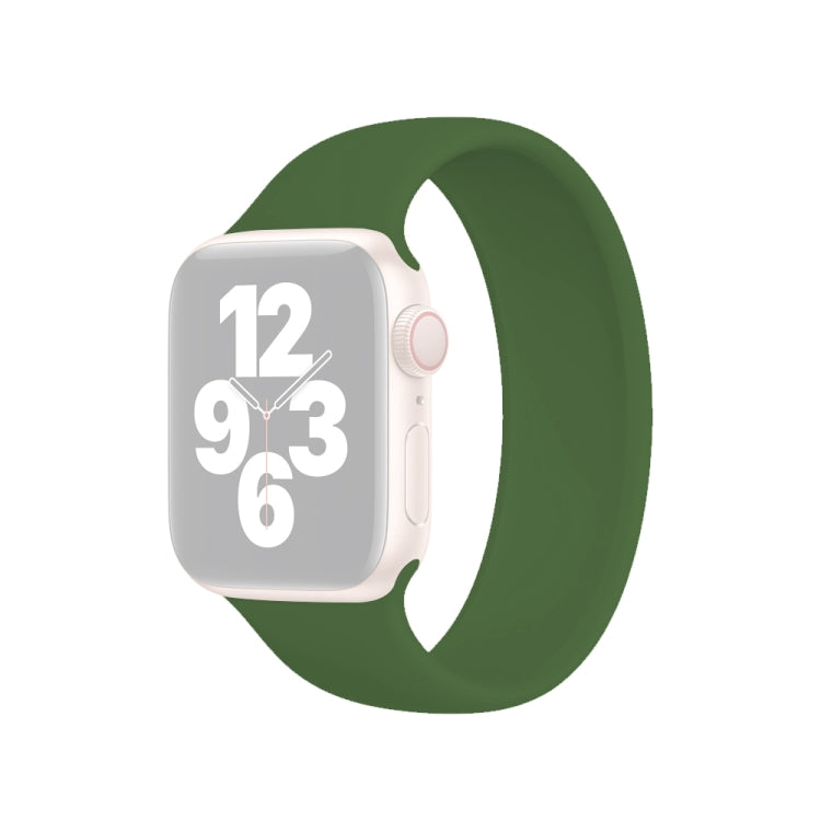 Apple Watch Ultra 49mm & Watch Ultra 2 49mm / Series 10 46mm / 9&8&7 45mm / SE 3&SE 2&6&SE&5&4 44mm / 3&2&1 42mm용 단색 탄성 실리콘 시계줄, 사이즈:L 156mm