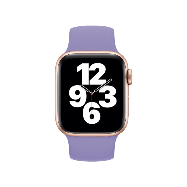 Apple Watch Ultra 49mm & Watch Ultra 2 49mm / Series 10 46mm / 9&8&7 45mm / SE 3&SE 2&6&SE&5&4 44mm / 3&2&1 42mm용 단색 탄성 실리콘 시계줄, 사이즈:L 156mm
