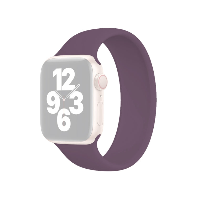 Apple Watch Ultra 49mm & Watch Ultra 2 49mm / Series 10 46mm / 9&8&7 45mm / SE 3&SE 2&6&SE&5&4 44mm / 3&2&1 42mm용 단색 탄성 실리콘 시계줄, 사이즈:L 156mm