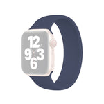 Apple Watch Ultra 49mm & Watch Ultra 2 49mm / Series 10 46mm / 9&8&7 45mm / SE 3&SE 2&6&SE&5&4 44mm / 3&2&1 42mm용 단색 탄성 실리콘 시계줄, 사이즈:L 156mm