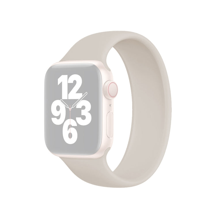 Apple Watch Ultra 49mm & Watch Ultra 2 49mm / Series 10 46mm / 9&8&7 45mm / SE 3&SE 2&6&SE&5&4 44mm / 3&2&1 42mm용 단색 탄성 실리콘 시계줄, 사이즈:L 156mm
