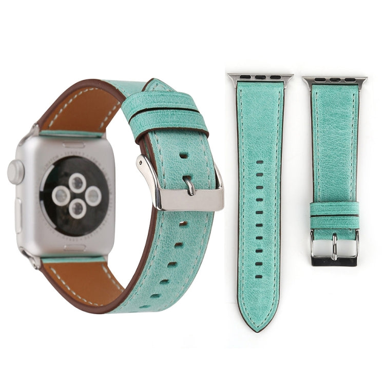 애플 워치 울트라 49mm&워치 울트라 2 49mm / 시리즈 10 46mm / 9&8&7 45mm / SE 3&SE 2&6&SE&5&4 44mm / 3&2&1 42mm용 신선한 스타일 천연 가죽 시계줄, 42mm