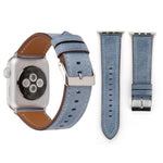 애플 워치 울트라 49mm&워치 울트라 2 49mm / 시리즈 10 46mm / 9&8&7 45mm / SE 3&SE 2&6&SE&5&4 44mm / 3&2&1 42mm용 신선한 스타일 천연 가죽 시계줄, 42mm