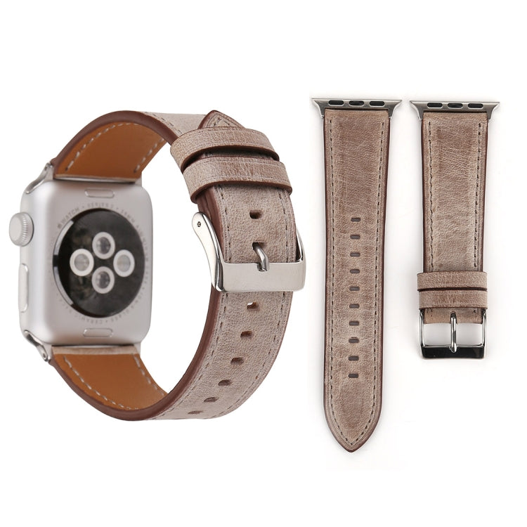 애플 워치 울트라 49mm&워치 울트라 2 49mm / 시리즈 10 46mm / 9&8&7 45mm / SE 3&SE 2&6&SE&5&4 44mm / 3&2&1 42mm용 신선한 스타일 천연 가죽 시계줄, 42mm