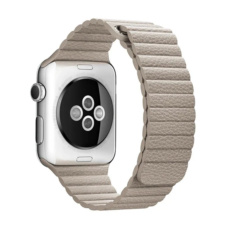 Apple Watch 38mm용 루프 자석 클로저 클라스프 PU 가죽 시계 밴드
