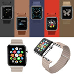 Apple Watch 38mm용 루프 자석 클로저 클라스프 PU 가죽 시계 밴드