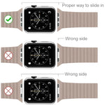 Apple Watch 38mm용 루프 자석 클로저 클라스프 PU 가죽 시계 밴드