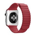 Apple Watch 38mm용 루프 자석 클로저 클라스프 PU 가죽 시계 밴드