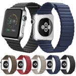 Apple Watch 38mm용 루프 자석 클로저 클라스프 PU 가죽 시계 밴드