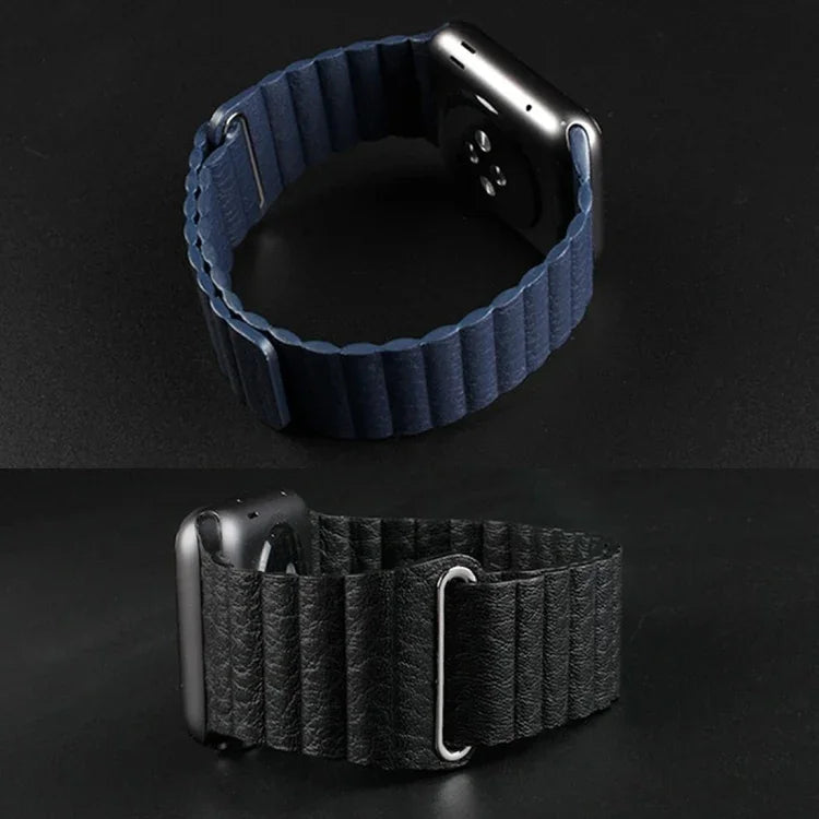 애플 워치 42mm 루프 자석 잠금 PU 가죽 시계줄용