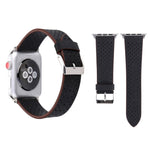 Apple Watch Ultra 49mm & Watch Ultra 2 49mm / 시리즈 10 46mm / 9&8&7 45mm / SE 3&SE 2&6&SE&5&4 44mm / 3&2&1 42mm용 심플 패션 정품 가죽 구멍 패턴 시계 밴드, 42mm
