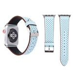 Apple Watch Ultra 49mm & Watch Ultra 2 49mm / 시리즈 10 46mm / 9&8&7 45mm / SE 3&SE 2&6&SE&5&4 44mm / 3&2&1 42mm용 심플 패션 정품 가죽 구멍 패턴 시계 밴드, 42mm