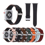 Apple Watch Ultra 49mm & Watch Ultra 2 49mm / 시리즈 10 46mm / 9&8&7 45mm / SE 3&SE 2&6&SE&5&4 44mm / 3&2&1 42mm용 심플 패션 정품 가죽 구멍 패턴 시계 밴드, 42mm