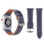 Apple Watch Ultra 49mm & Watch Ultra 2 49mm / Series 10 46mm / 9&8&7 45mm / SE 3&SE 2&6&SE&5&4 44mm / 3&2&1 42mm용 심플 패션 천연 가죽 카우보이 패턴 시계줄, 42mm