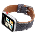 Apple Watch Ultra 49mm & Watch Ultra 2 49mm / Series 10 46mm / 9&8&7 45mm / SE 3&SE 2&6&SE&5&4 44mm / 3&2&1 42mm용 심플 패션 천연 가죽 카우보이 패턴 시계줄, 42mm